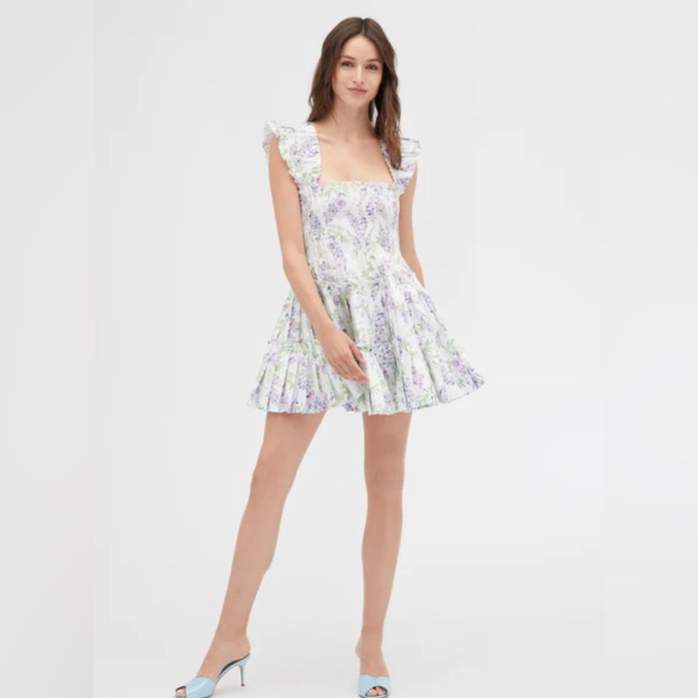 NWT Hill House Home Charlotte Mini Dress Wisteria Print